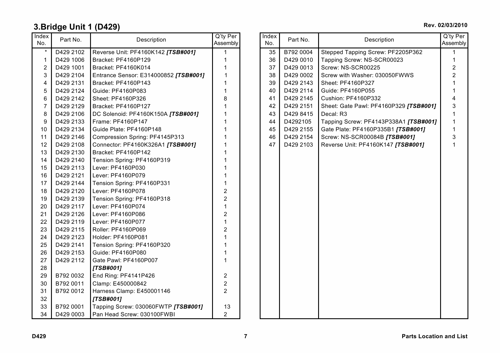 RICOH Options D429 INTERNAL-FINISHER-TYPE-C2550 Parts Catalog PDF download-4